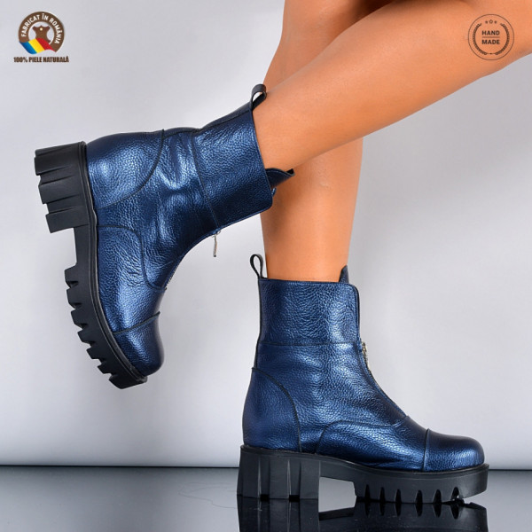 Ghete Dama Piele Naturala Floress Navy