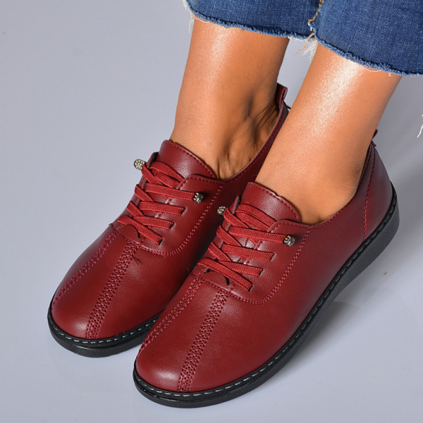 Pantofi Casual Dama Alvara Bordo