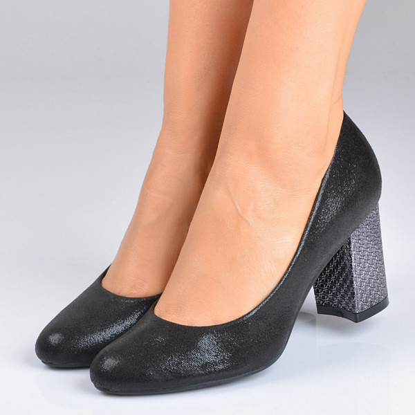 Pantofi Cu Toc Dama Etell 2 Negri