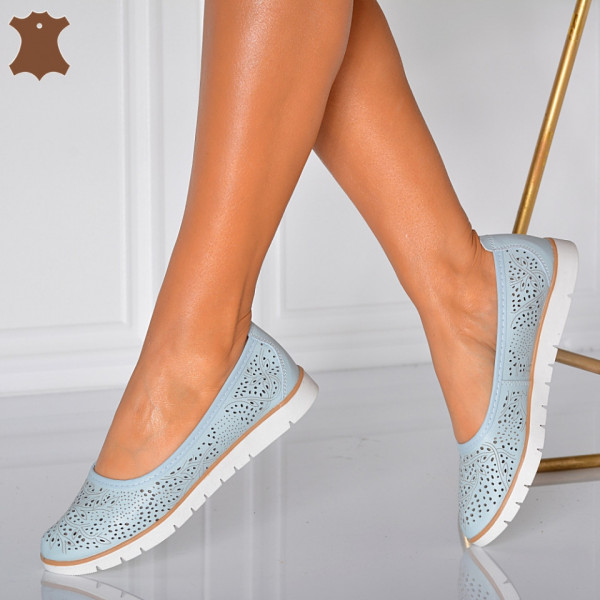 Pantofi Dama Piele Giana Albastri