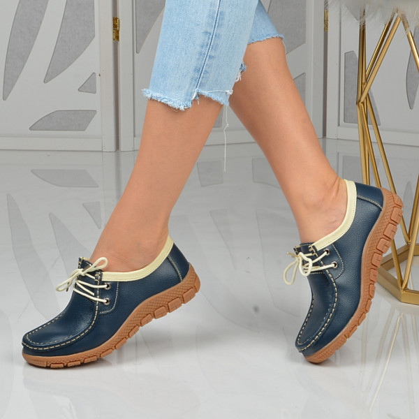 Pantofi Dama Piele Naturala Oby 4 Navy