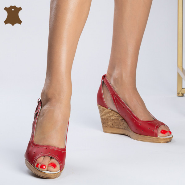 Sandale Piele Naturala Marc Red