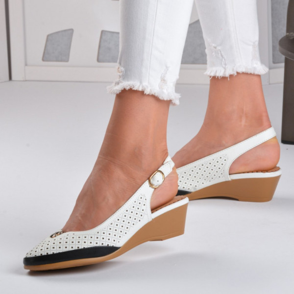 Pantofi Cu Platforma Annie Albi