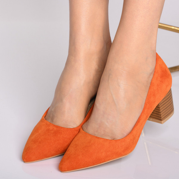 Pantofi Cu Toc Dama Edison Orange