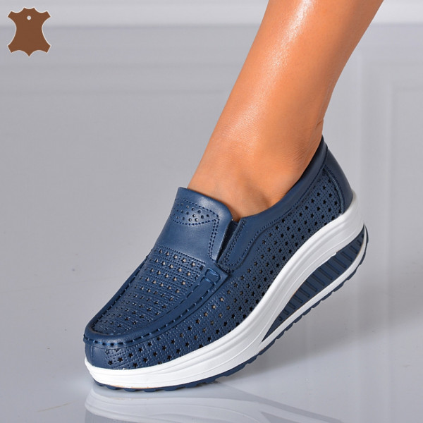 Pantofi Dama Piele Naturala Jet Navy