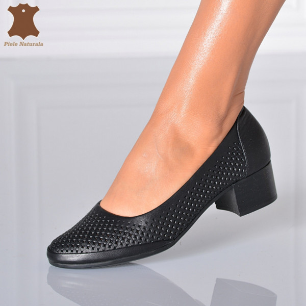 Pantofi Cu Toc Piele Naturala Sharon Negri