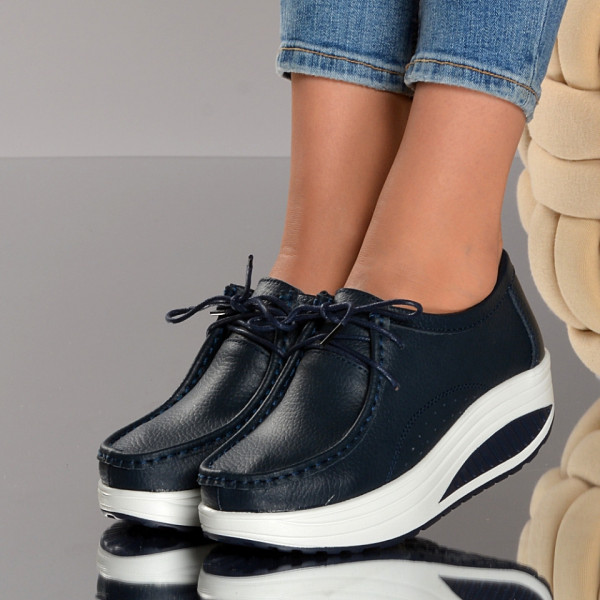 Pantofi Dama Piele Naturala Gesy 6 Blue