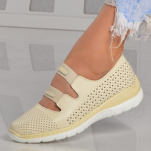 Pantofi Dama Piele Naturala Rimini Bej
