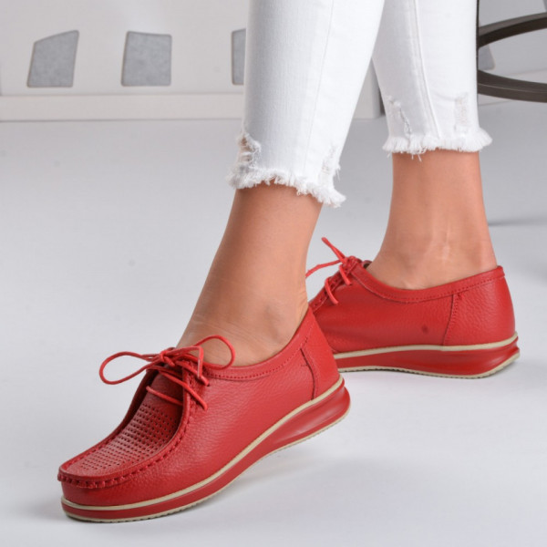 Pantofi Dama Piele Naturala Venus Red