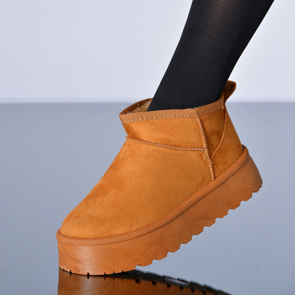 Cizme Dama Imblanite Aryna Camel