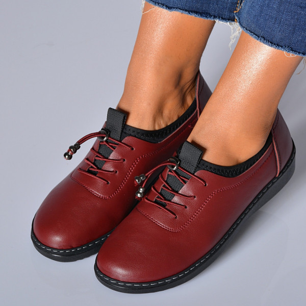 Pantofi Casual Dama Magda Bordo
