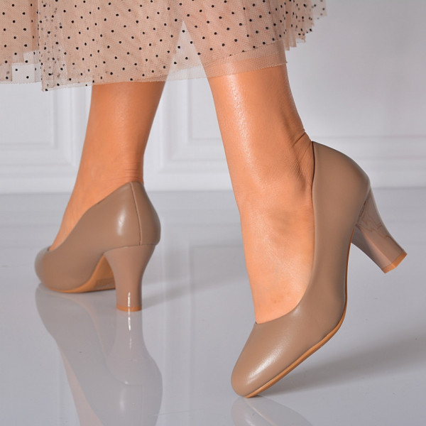 Pantofi Cu Toc Dama Floria Kaki