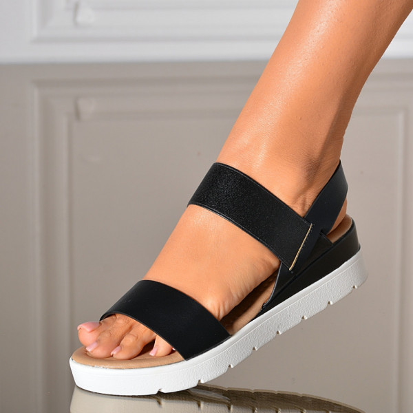 Sandale Cu Platforma Masha Negre