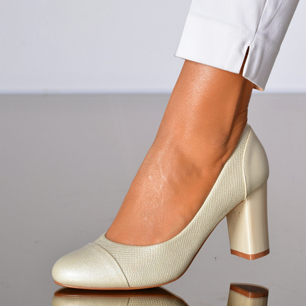 Pantofi Cu Toc Dama Blanca Bej