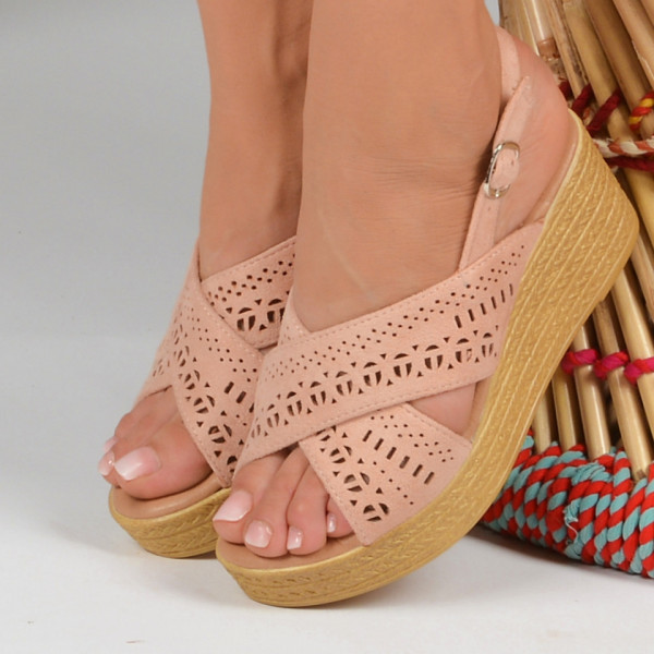 Sandale cu platforma Kalea Roz
