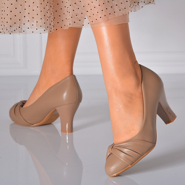 Pantofi Cu Toc Dama Eleonora Kaki