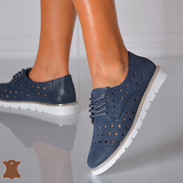Pantofi Dama Piele Naturala Demy Navy