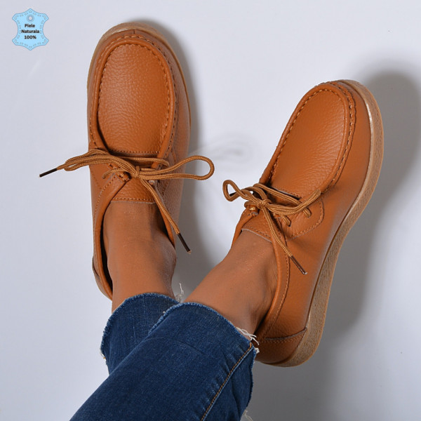 Pantofi Dama Piele Naturala Zora 3 Camel
