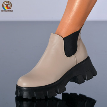 Ghete dama Piele Naturala Alyster Gri - Need 4 Shoes