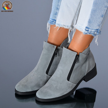Ghete Dama Piele Naturala Bety 2 Gri- Need 4 Shoes