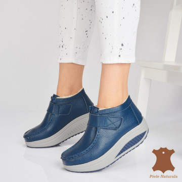 Ghete dama Piele Naturala Danilo Navy- Need 4 Shoes
