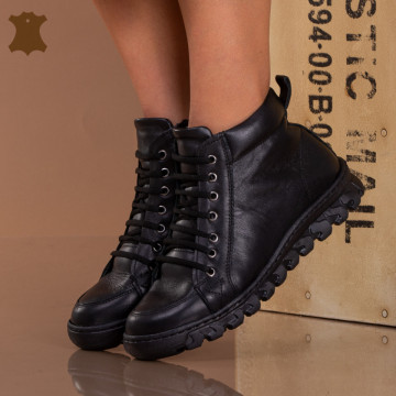 Ghete Dama Piele Naturala Mistia Negre - Need 4 Shoes