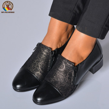 Pantofi Cu Toc Piele Naturala Anela Negri-Need 4 Shoes