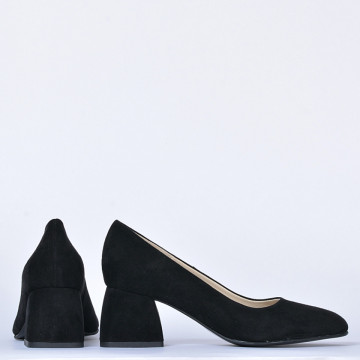 Pantofi Cu Toc Piele Naturala Idris 2 Negri- Need 4 Shoes