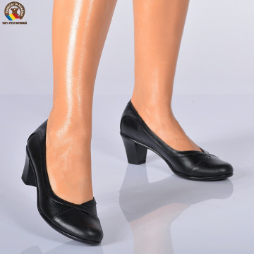 Pantofi Cu Toc Piele Naturala Lidia Negri - Need 4 Shoes