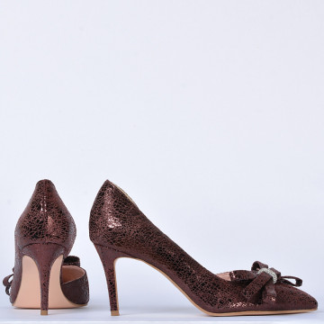 Pantofi Cu Toc Piele Naturala Miracle Maro- Need 4 Shoes