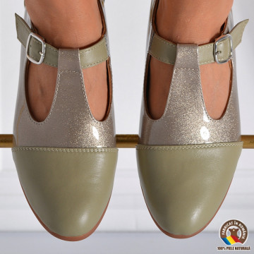 Pantofi Cu Toc Piele Naturala Natalia Olive-Need 4 Shoes