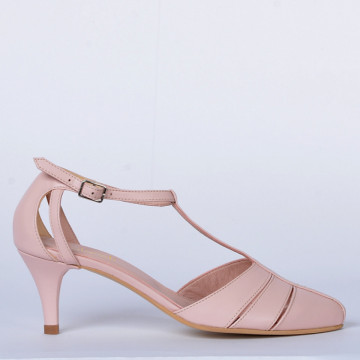 Pantofi Cu Toc Piele Naturala Rafaela Roz- Need 4 Shoes
