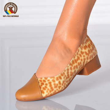 Pantofi Cu Toc Piele Naturala Samia Camel-Need 4 Shoes