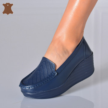 Pantofi Dama Piele Naturala Arien  Navy- Need 4 Shoes