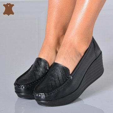 Pantofi Dama Piele Naturala Arien  Negri - Need 4 Shoes