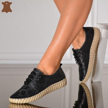 Pantofi Dama Piele Naturala Asteria Negri- Need 4 Shoes