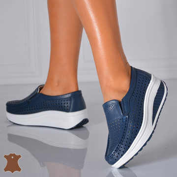 Pantofi Dama Piele Naturala Navy - Need 4 Shoes