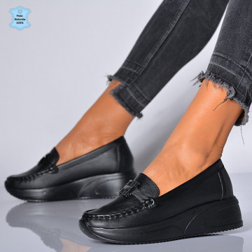 Pantofi Dama Piele Naturala Livia  Negri - Need 4 Shoes