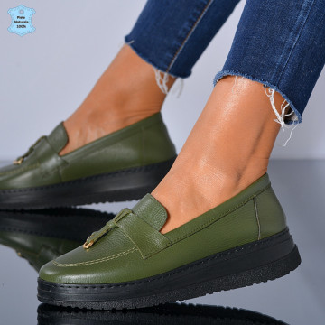 Pantofi Dama Piele Naturala Maira Verzi- Need 4 Shoes