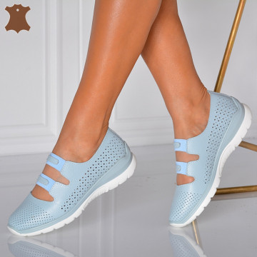 Pantofi Dama Piele Naturala Rimini Albastri- Need 4 Shoes