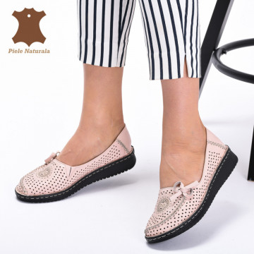 Pantofi Dama Piele Naturala Surya Roz- Need 4 Shoes