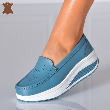 Pantofi Dama Piele Naturala Zena 2 Albastri- Need 4 Shoes - Need 4 Shoes