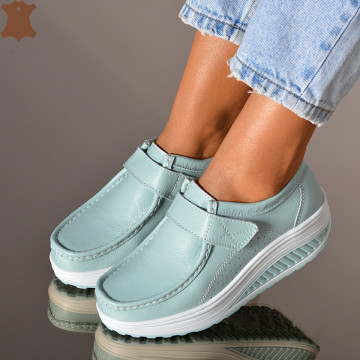 Pantofi Dama Piele Naturala Zena 6 Azur- Need 4 Shoes