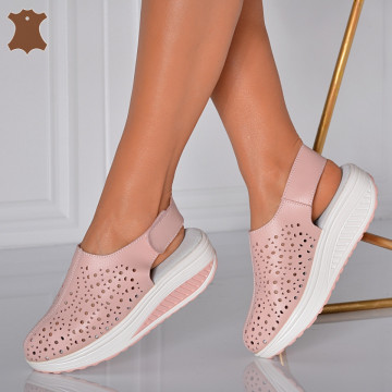 Sandale Dama Piele Naturala Elma Roz- Need 4 Shoes