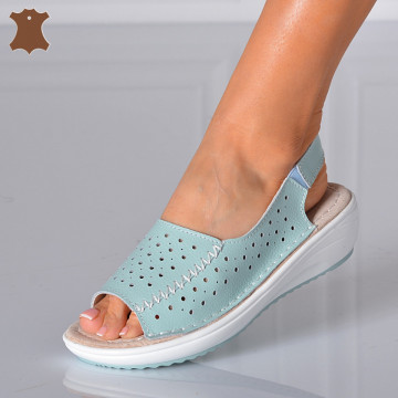 Sandale Dama Piele Naturala Lidy Albastre- Need 4 Shoes