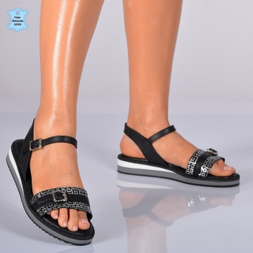 Sandale Dama Piele Naturala Lucia 2 Negre- Need 4 Shoes