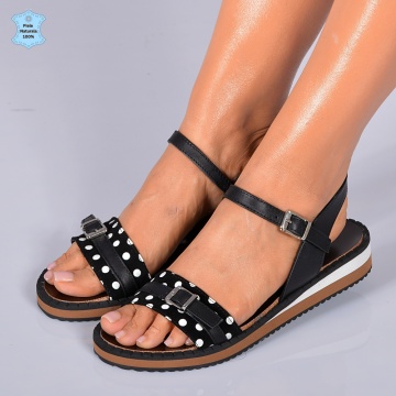 Sandale Dama Piele Naturala Minely 2 Negre- Need 4 Shoes