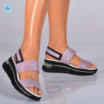 Sandale Dama Piele Naturala Mister Lila- Need 4 Shoes