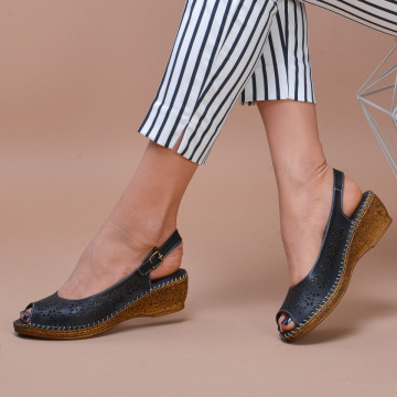 Sandale Piele Naturala Dori Negre - Need 4 Shoes