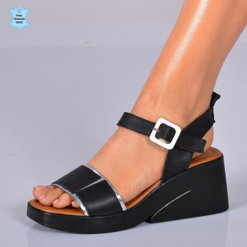 Sandale Piele Naturala Gemma Negre- Need 4 Shoes